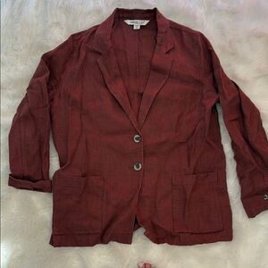 Coldwater Creek Sienna Linen Blazer Jacket